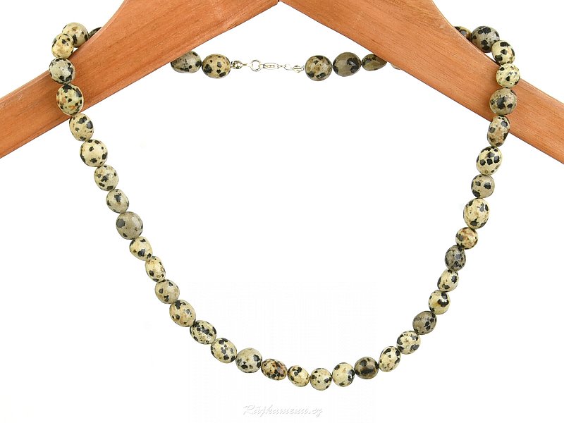 Dalmatian jasper drum necklace Ag 925/1000