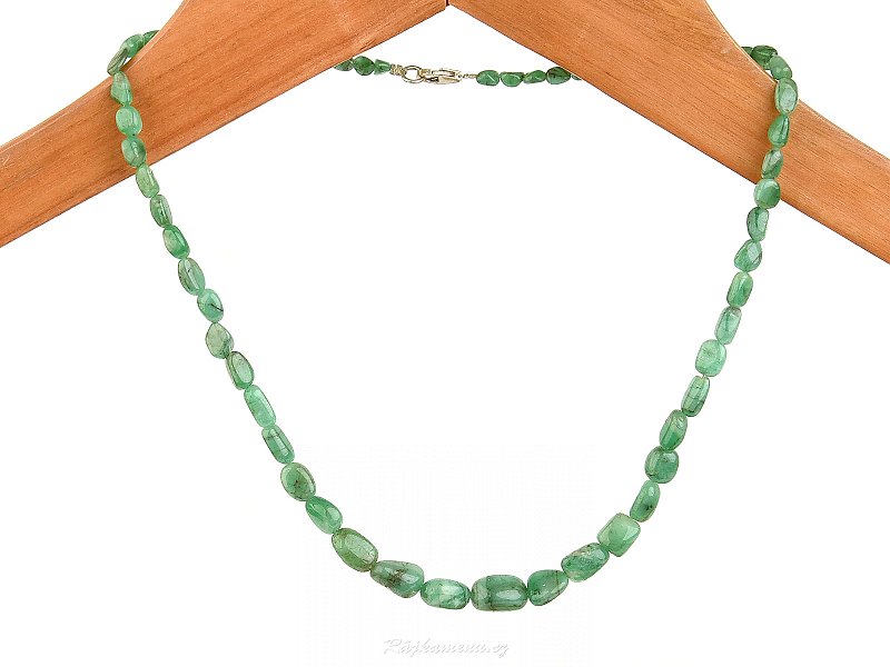 Emerald necklace pebbles Ag 925/1000 18.1g