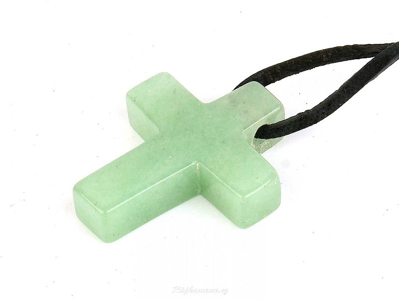 Aventurine cross pendant with cuticle