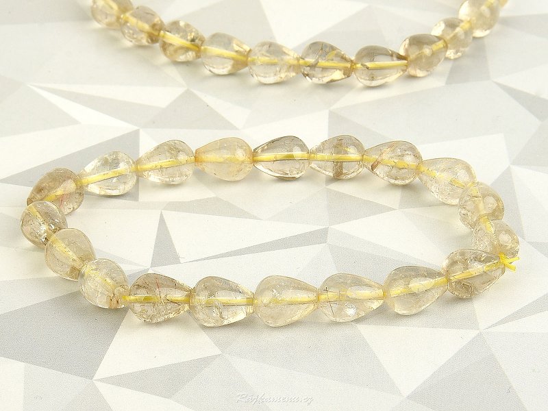 Crystal with sagenite drop bracelet