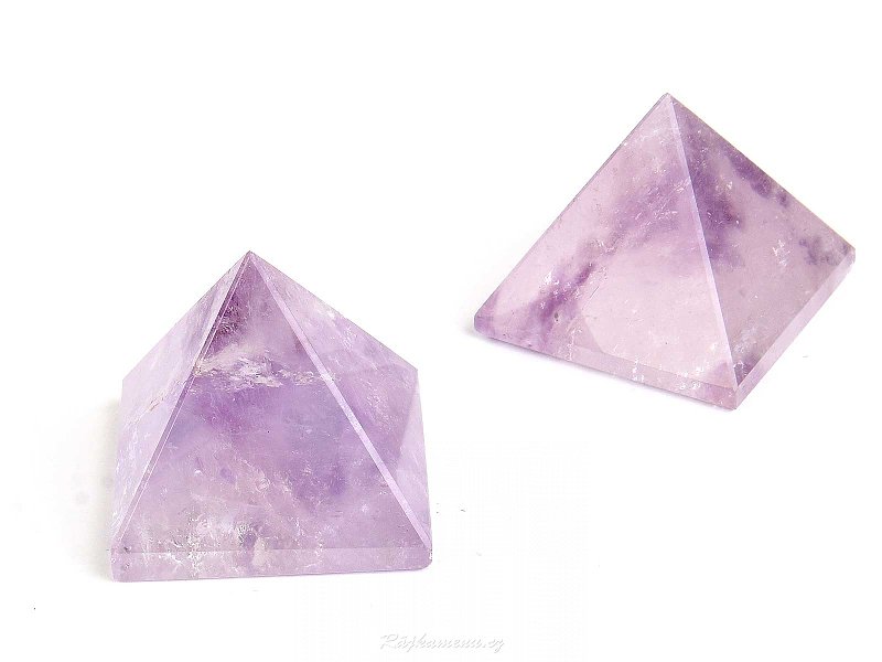 Light amethyst pyramid 30mm