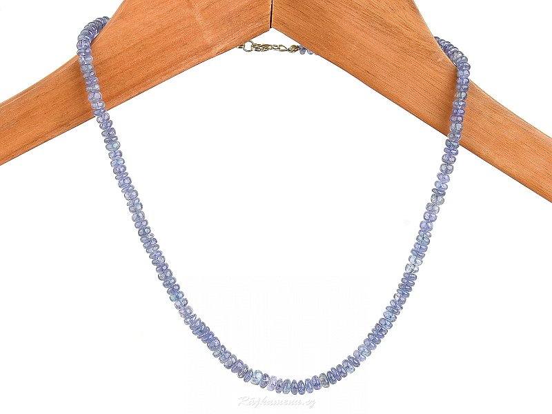 Tanzanite necklace smooth lens Ag 925/1000
