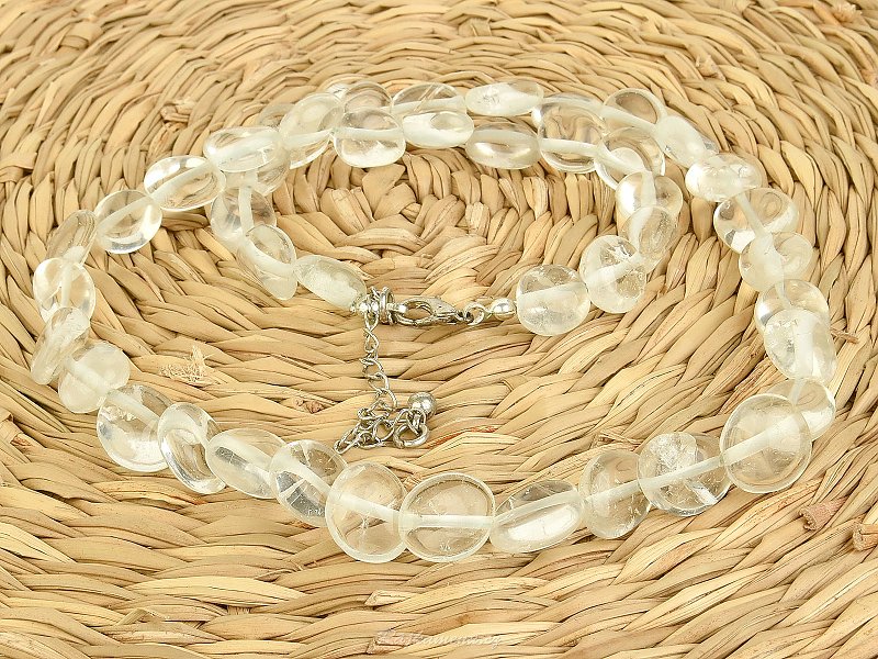 Necklace made of crystal round stones