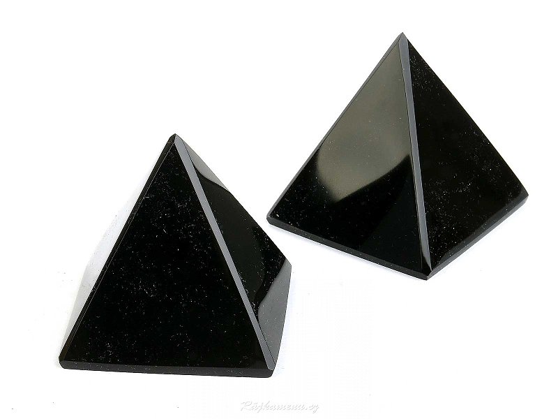 Pyramida z černého obsidiánu střední 5cm