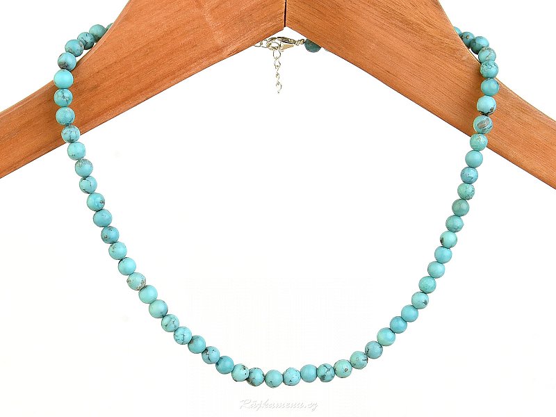 Turquoise genuine necklace Ag 925/1000 22.4g