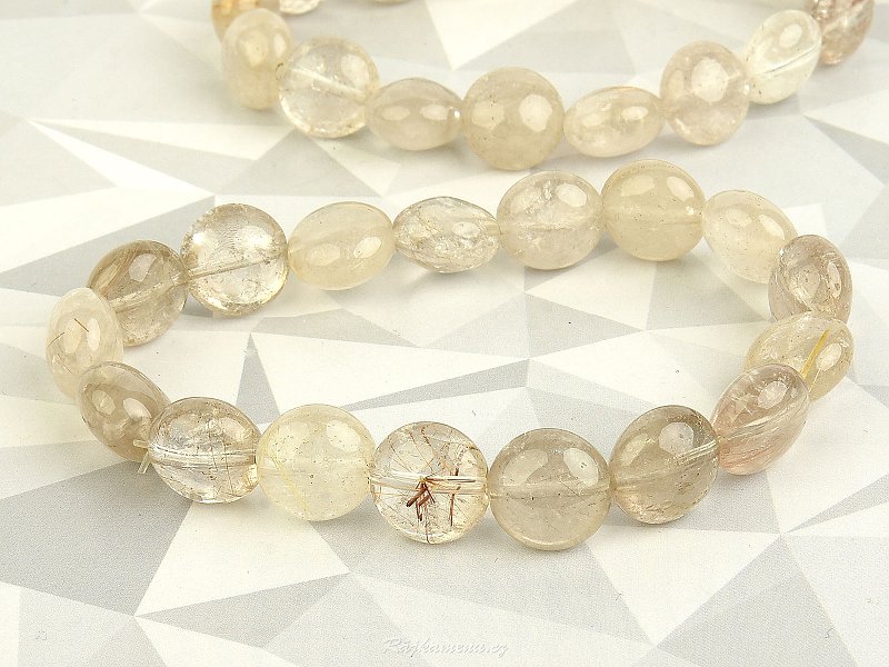 Crystal bracelet with sagenite