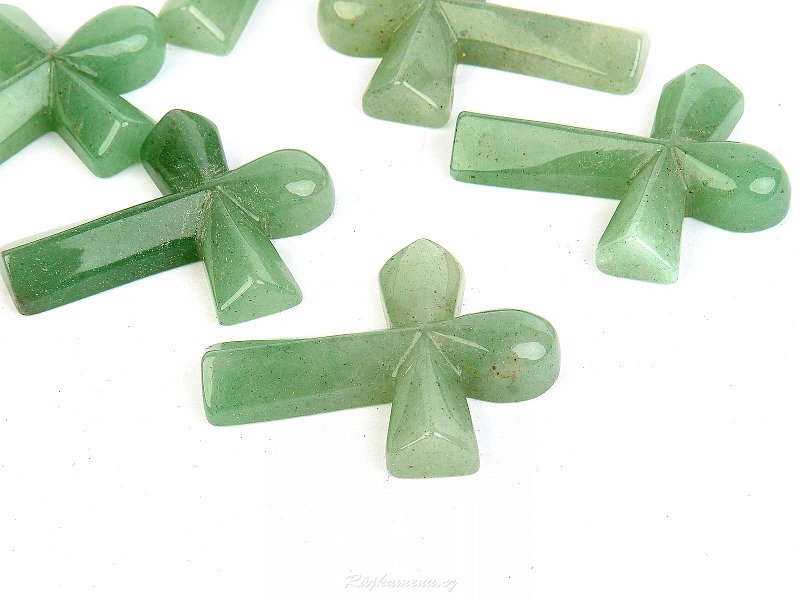 Green aventurine cross approx. 4 cm