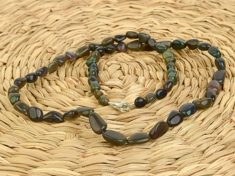 Australian opal drum necklace Ag 925/1000