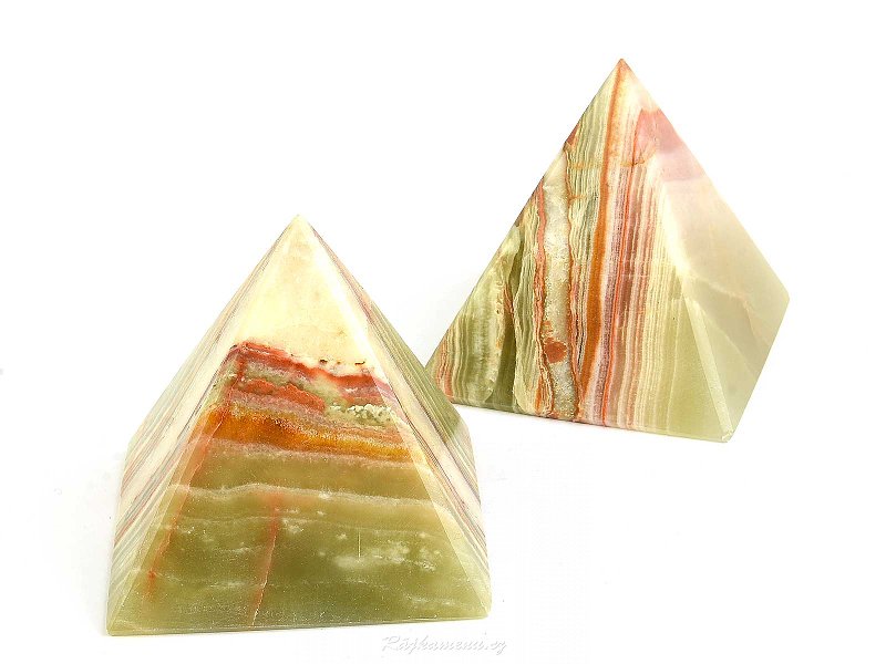 Pyramid of aragonite stone approx. 75mm