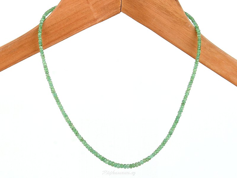 Náhrdelník smaragd broušený Ag 925/1000 8,46g