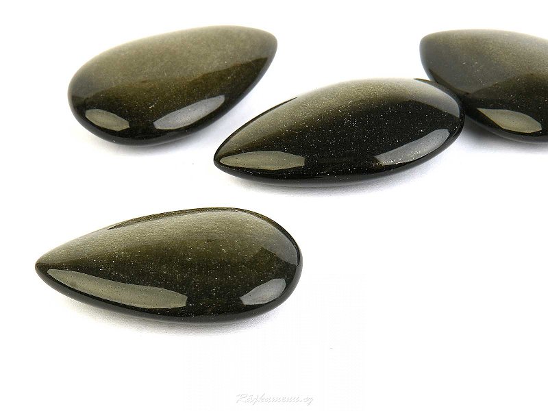 Drop shaped golden obsidian