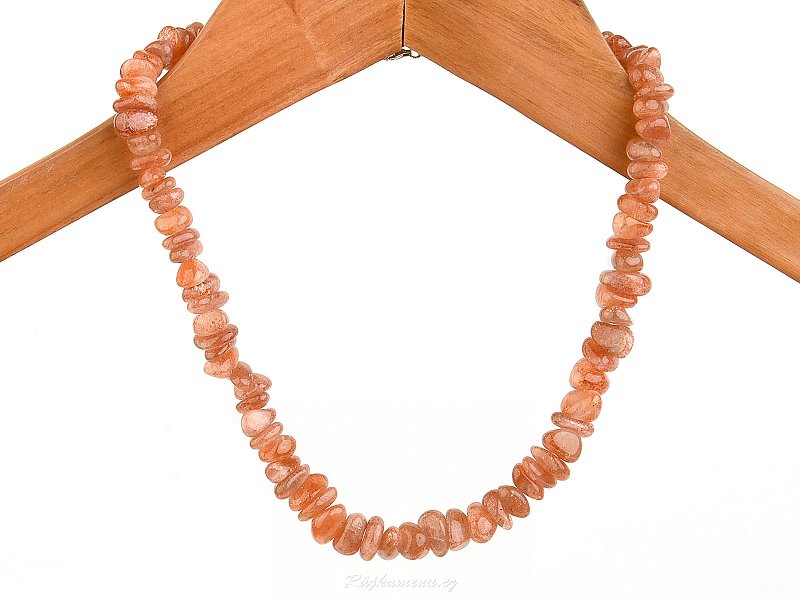 Sunstone necklace smooth pebbles Ag 925/1000
