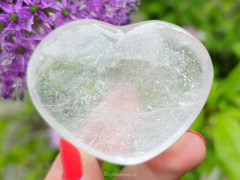 Delicate transparent crystal heart 5.5 cm