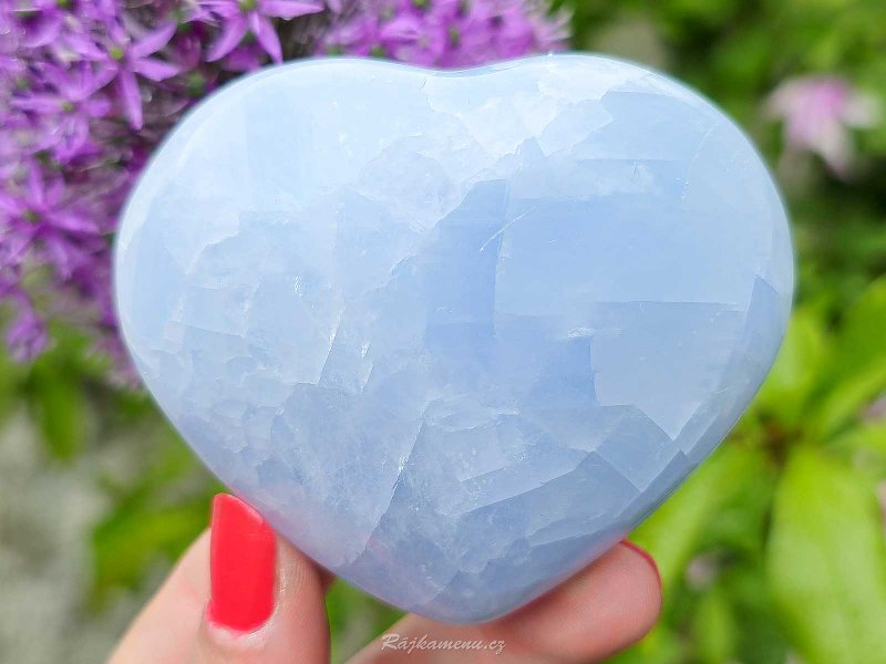 Heart blue as sky calcite 280 grams