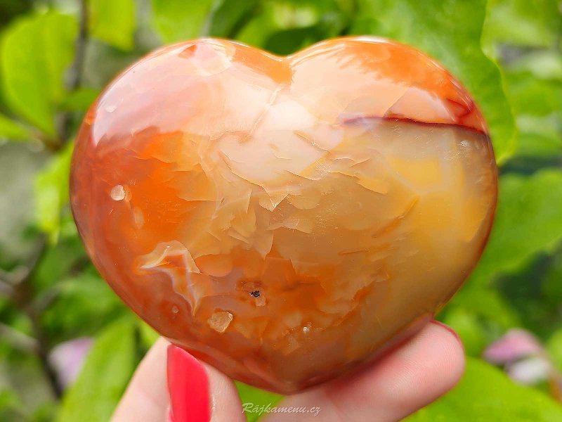 Carnelian orange-red heart