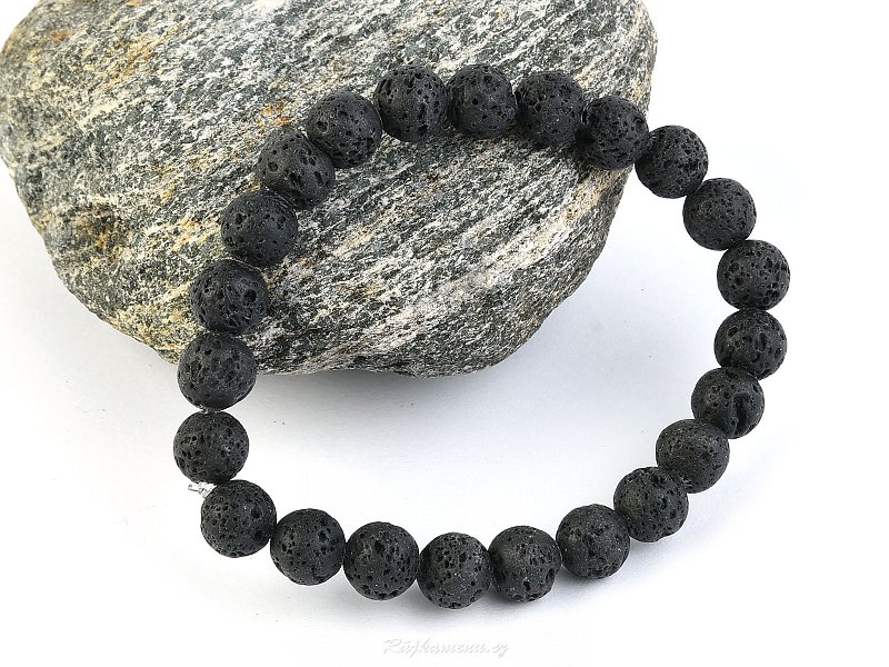 Bracelet made of lava stone beads