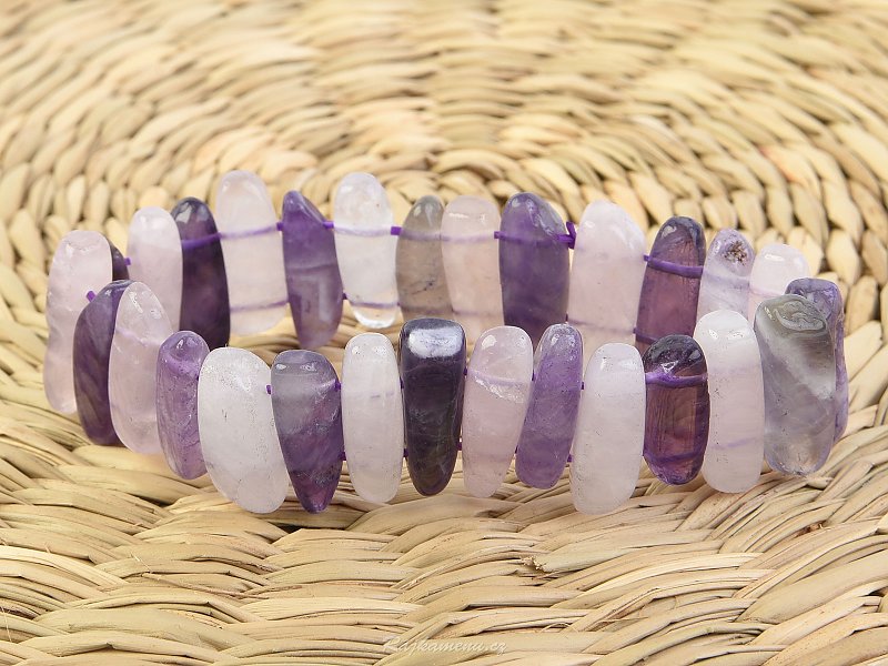 Bracelet made of rosin and amethyst wider