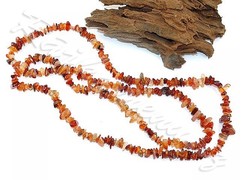 Necklace of carnelian long