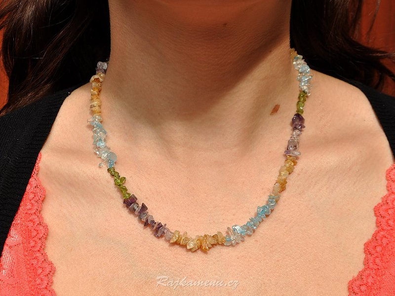 Necklace with small stones - mix