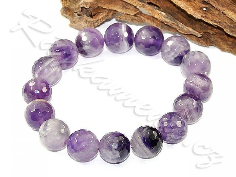 Amethyst bracelet - violet, cut
