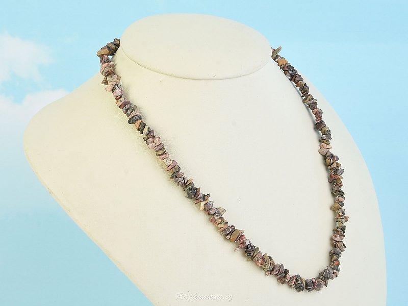 Leopard jasper necklace of irregular stones