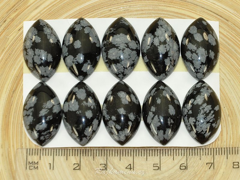 Šperková mugle obsidián vločkový 3,2g