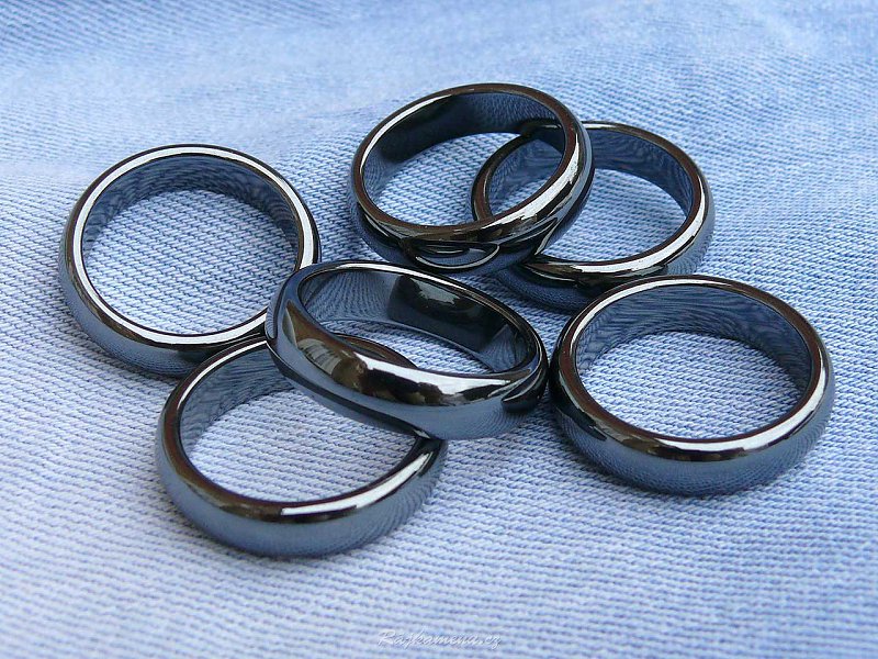 Prsten z hematitu 6mm