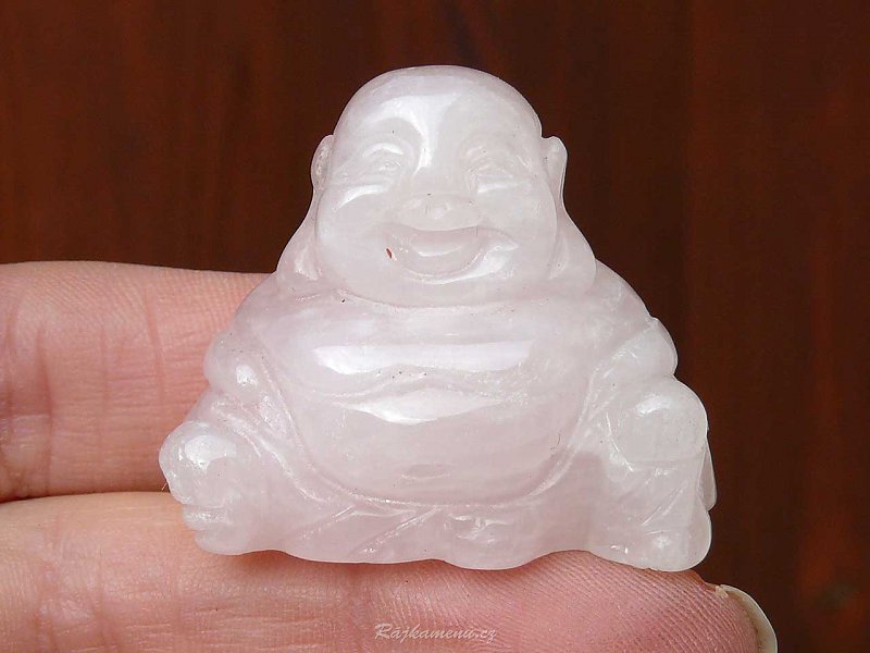 Rose quartz happy Buddha