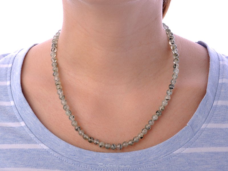 45 cm ball necklace Prehnite