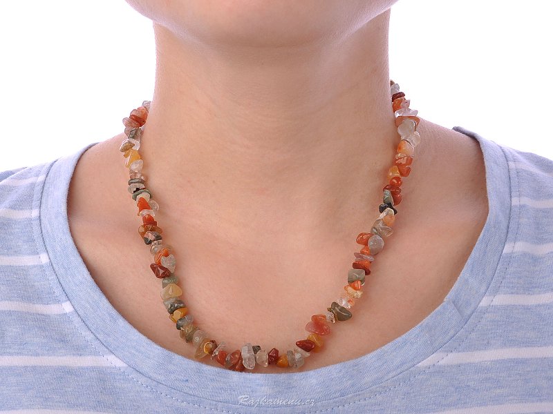 45 cm stone necklace mix