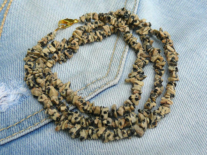 Dalmatian jasper necklace 60 cm fine pieces