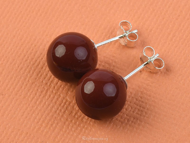 Ball earrings mookait 10.5 mm Ag puzeta