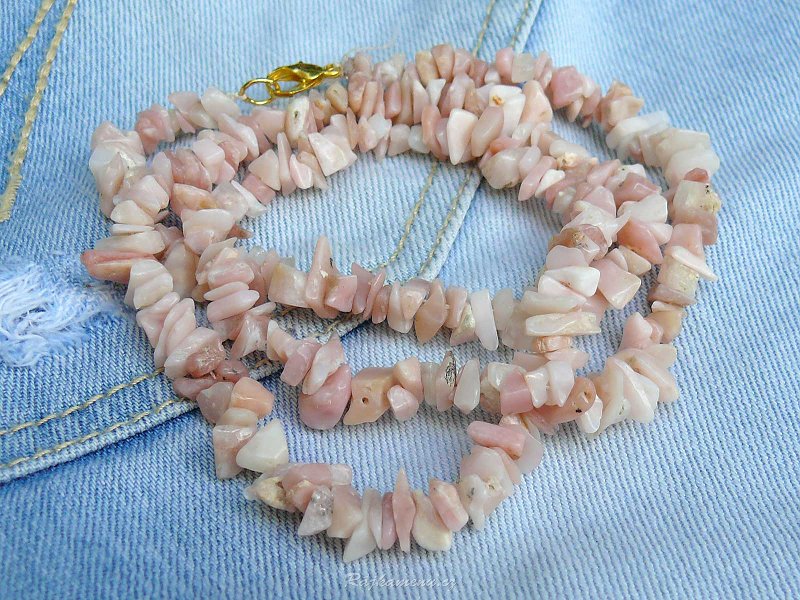 Andean opal necklace 60 cm chopped pieces