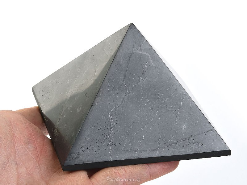 Shungites pyramid polished 10 cm (Russia)