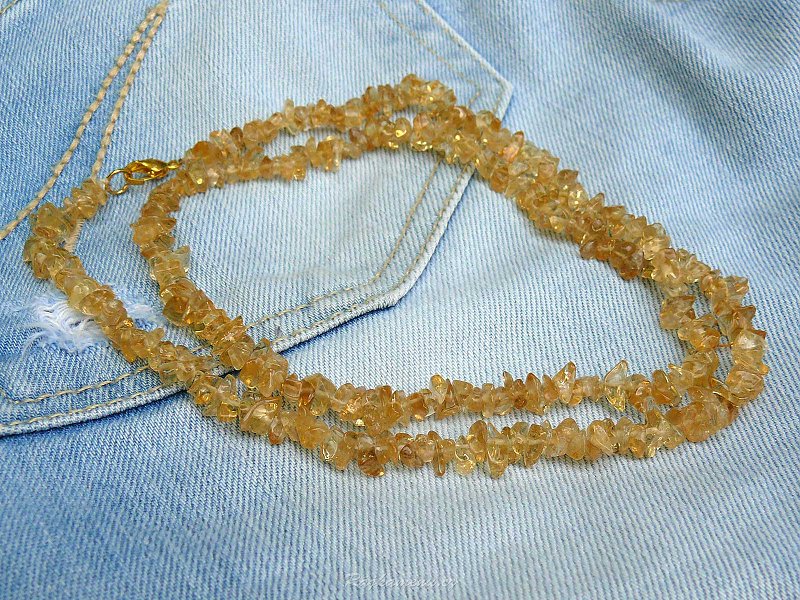 Delší náhrdelník z citrínu 60cm