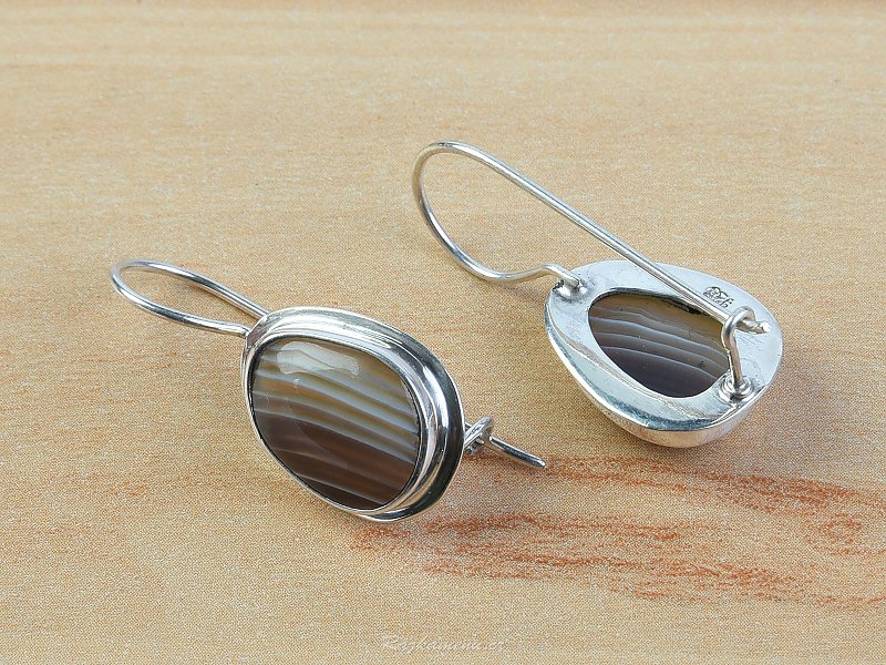 Agate earrings in silver 16 x 14 mm Ag 925/1000
