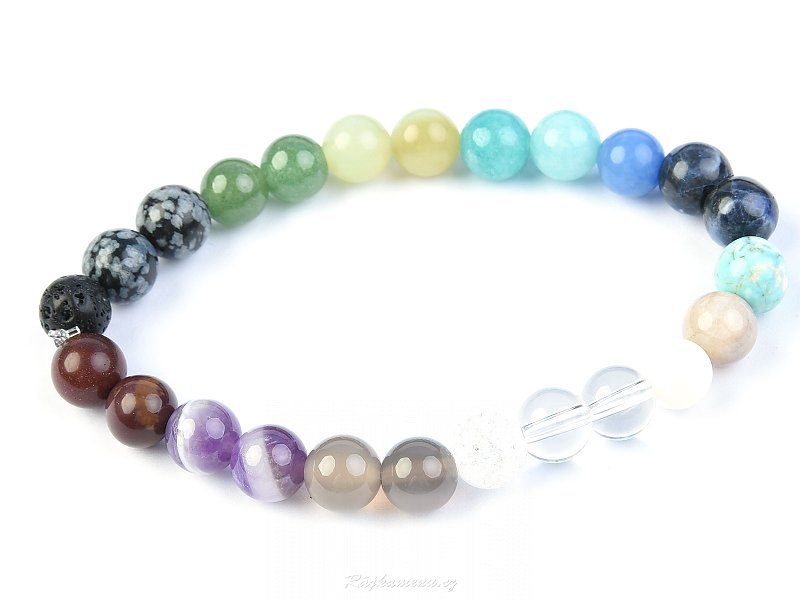 Rainbow bracelet beads stones 8 mm