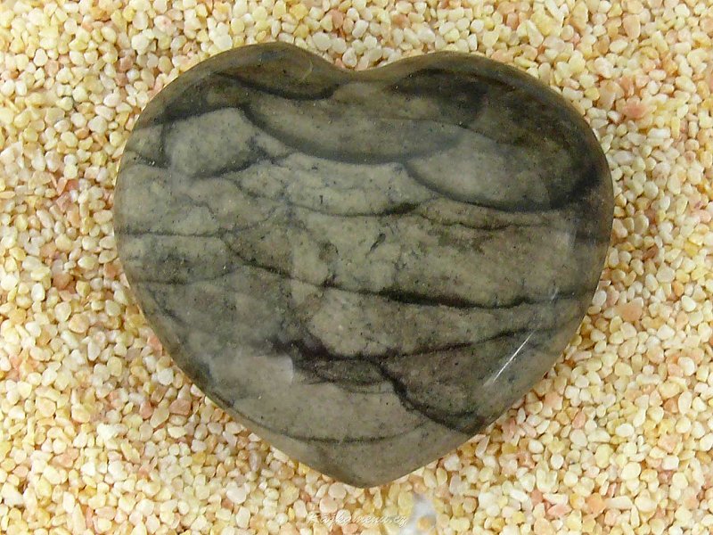 Jaspis šedé srdce 34mm