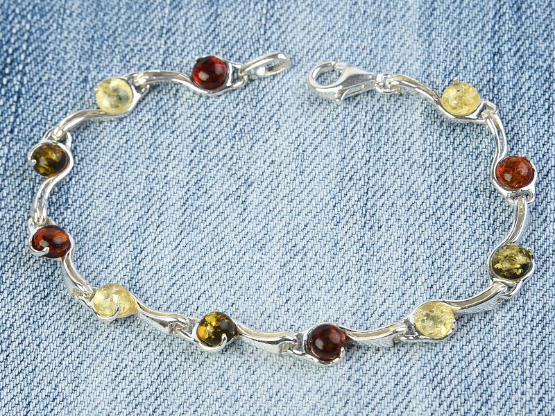 Amber bracelet silver Ag 925/1000 TYP2900