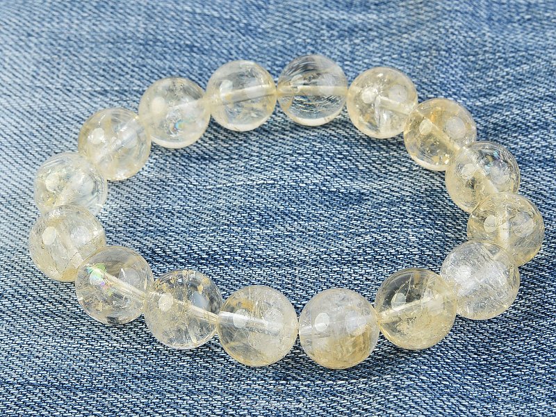 Ball-shaped bracelet of citrine 12,5mm