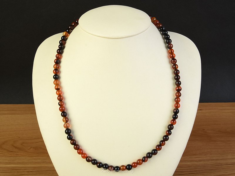 Ball Necklace 50cm Agate 6mm