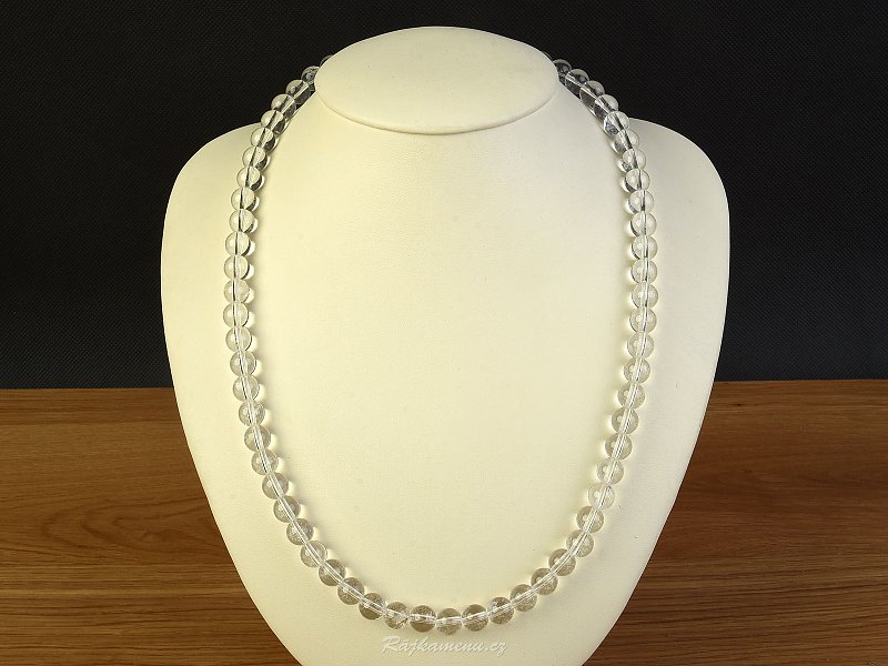 Ball necklace 52cm crystal 8.5mm