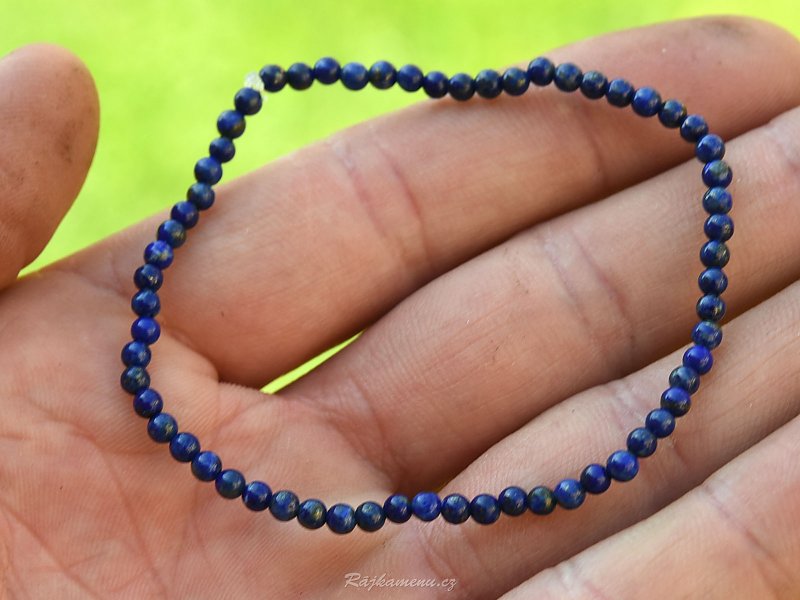 Ball lapis lazuli 3mm bracelet