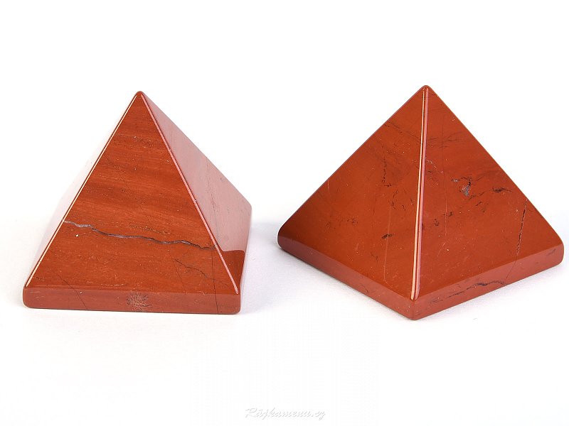 Pyramida 35mm jaspis červený