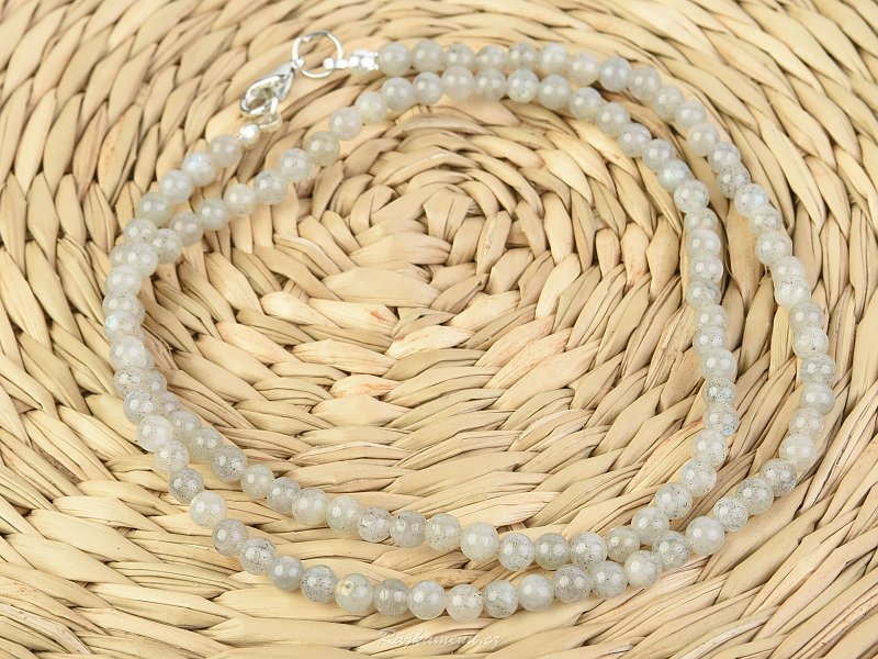 Necklace 50cm labradorite beads 4mm