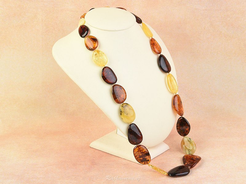 Amber necklace 71cm mix 66.3g