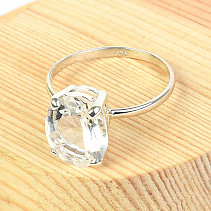 Oval ring crystal cut Ag 925/1000