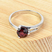 Granát stříbrný prsten pro ženy Ag 925/1000