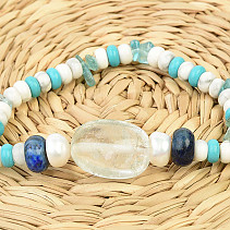 Crystal bracelet + mix of stones