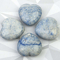 Blue calcite polished heart (30mm)